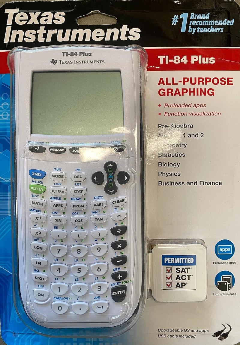 TEXAS INSTRUMENTS Ti-84 Plus Graphing Calculator, White - Image 2